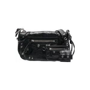Balenciaga Le Cagole XS Flap Tas met Afneembare Pouch , Black , Dames , Maat: ONE Size