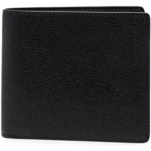 Maison Margiela, Zwarte Leren Bifold Portemonnee Zwart, Heren, Maat:ONE Size