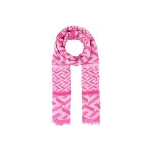 Versace Bedrukte Modale Mengeling Sjaal , Pink , Dames , Maat: ONE Size