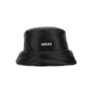 Versace Zwarte nylon hoed , Black , Dames , Maat: 58 CM