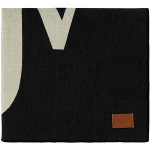 JW Anderson, Zwart wollen deken - 160 cm x 136 cm Zwart, unisex, Maat:ONE Size