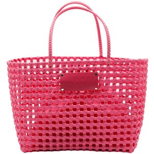 Msgm, Tassen, Dames, Roze, ONE Size, Tote Bags