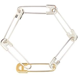 Ambush, Accessoires, Heren, Veelkleurig, M, Twee-tone Veiligheidsspeld Link Armband