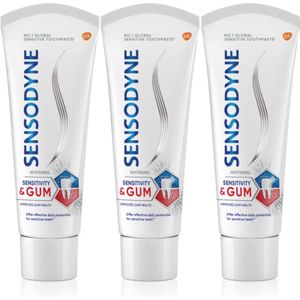 Sensodyne Sensitivity & Gum Whitening Whitening Tandpasta voor Bescherming van Tanden en Tandvlees 3x75 ml