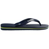 Slippers Brasil Logo HAVAIANAS. Rubber materiaal. Maten 33/34. Blauw kleur