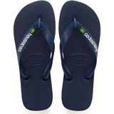 Slippers Brasil Logo HAVAIANAS. Rubber materiaal. Maten 33/34. Blauw kleur