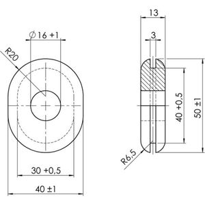 AL-KO Reservewielhouder EH1 Rubber Ovaal >2013