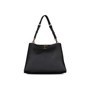 Tod's Leren Tas met Logo Details , Black , Dames , Maat: ONE Size