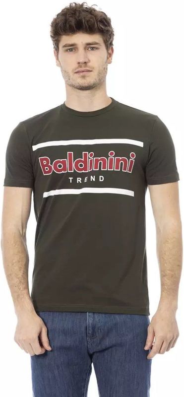 Baldinini - Trendy T-Shirt - Groen - 100% Katoen