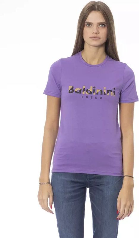 Baldinini Trend - T-shirt - Paars - Katoen