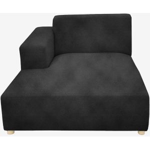 Earl Velvet Chaise Longue Links Antraciet