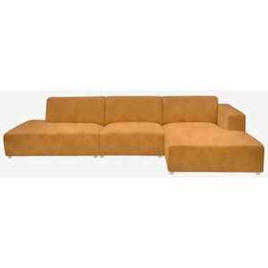 Earl Velvet 4-zits Bank Chaise Longue Rechts Otto Longue Links Oker