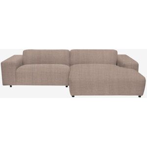 King 3-zits Bank Chaise Longue Rechts Taupe