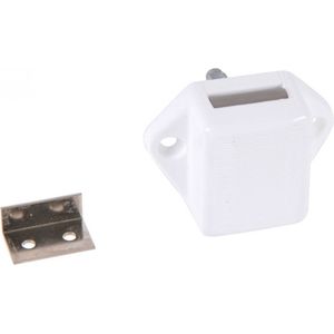 Kast-Toiletdeurslot Push-Lock (1-zijdig-WIT-MINI)