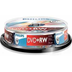 Philips DW4S4B10F - DVD+RW - 4,7GB - Speed 4x - Spindle - 10 stuks
