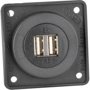 Berker Contactdoos 2x USB Lader 12V Inbouw Antraciet Mat