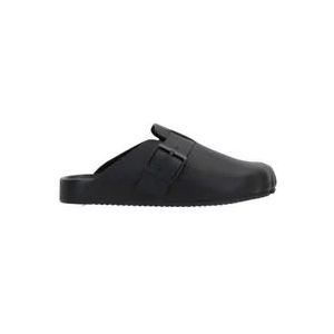 Balenciaga Zwarte Leren Muiltjes , Black , Heren , Maat: 42 EU