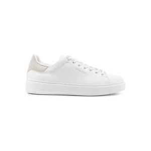 Woolrich Wit Leren Logo Patch Sneakers , White , Heren , Maat: 41 EU