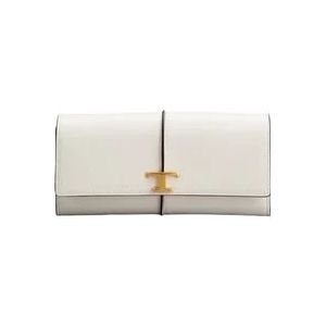 Tod's Witte Portemonnees , White , Dames , Maat: ONE Size