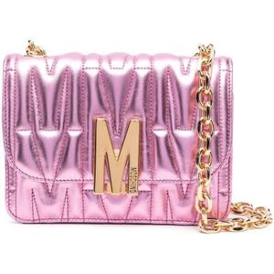 Moschino, Roze Velvet Taille Tas Roze, Dames, Maat:ONE Size