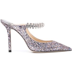 Jimmy Choo, Glitter Puntige Neus Hakken Veelkleurig, Dames, Maat:39 EU