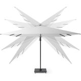 Platinum Challenger T² zweefparasol 300x300 cm light grey (lichtgrijs)  Premium Salerno parasolvoet 90kg
