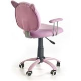 KITTY - kinder bureaustoel - eco leer - 54x76-86x49 cm - roze