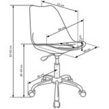 COCO - kinderbureaustoel - eco leer - 49x82-92x52 cm - wit