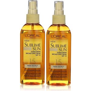 L'Oreal Sublime Sun Oil Spray SPF 15, 2x150ml