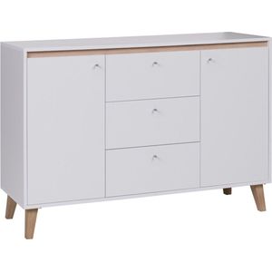 Dressoir - Ladekast - Oviedo - Planken - Lades - Wit - Sam Remo - 135 cm