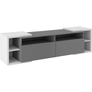 TV-meubel - Lades - 180 cm - antraciet/lichtgrijs + antraciet
