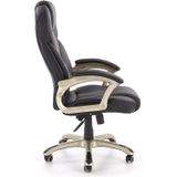 DESMOND - bureaustoel - eco leer - 67x112-119x70 cm - zwart