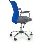 ANDY - kinder bureaustoel - stof - 56x87-95x56 cm - grijs blauw