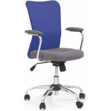ANDY - kinder bureaustoel - stof - 56x87-95x56 cm - grijs blauw