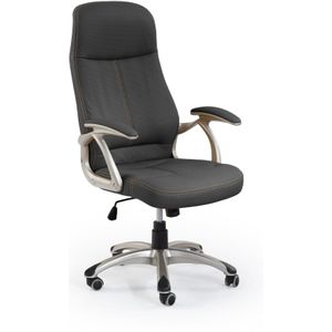 EDISON - bureaustoel - eco leer - 91x111-118x70 cm - zwart
