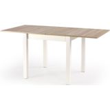 GRACJAN - eettafel - hout - 80-160x80x76 cm - wit