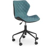 MATRIX - kinderbureaustoel - zwart/turquoise - 48x79-88x57 cm