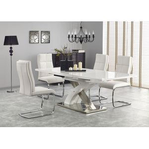 SANDOR 2 uitschuifbare tafel - eettafel - 160-220/90/78 cm - moderne tafel - voor de woonkamer - voor de eetkamer - Wit - Maxi Maja