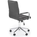 GONZO - kinderbureaustoel - eco leer - 53x93-105x60 cm - zwart