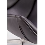 LUXOR - fauteuil - composiet leer - zwart - 86x96x84 cm