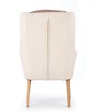 PURIO - fauteuil - Scandinavisch - 67x103x75 cm - beige bruin
