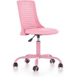 PURE - kinderbureaustoel - eco leer - 43x78-89x42 cm - roze
