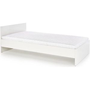 Lima 120 - eenpersoonsbed, hard, met frame, zonder matras. Breedte 120cm. Witte glans. Jeugd bed