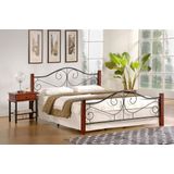 VIOLETTA - tweepersoonsbed - 205x144x96 cm - kers zwart