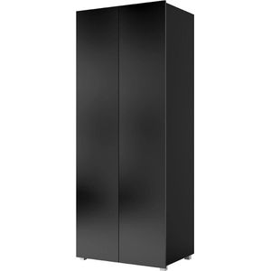 Calabrini 2D - dubbeldeurs kledingkast, openslaande deur, zwart