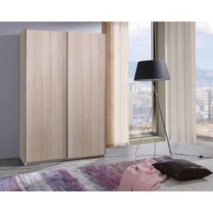 Kledingkast met schuifdeuren - Sonoma - Planken - Kledingroede - Ruime kledingkast - 135 cm