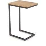 NISA - salontafel - MDF hout - 40x60x30cm - gouden eik/zwart