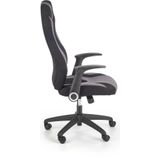 JOFREY - bureaustoel - stof - 66x109-117x64 cm - grijs zwart