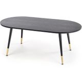 EMBOSA - salontafel - hout - ovaal - 120x47x60 cm - zwart