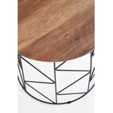 MUSAKA - salontafel - MDF hout - rond - walnoot/zwart